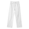 Summer Brown Wide-Leg Floor-Length Denim Jeans - Soft High-Street Straight-Leg Pants