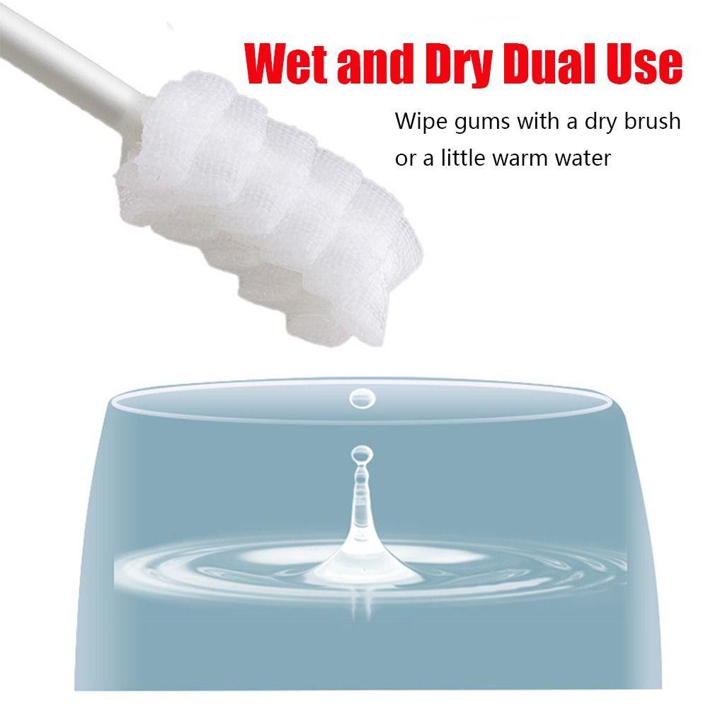 30pcs New Dental Care Clean Gauze Oral Cleaner Toothbrush Paper Rod Oral Cleaning Brush Baby Tongue