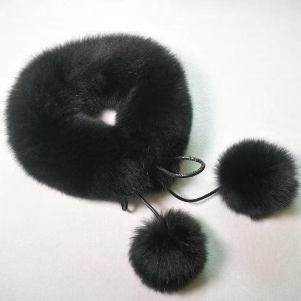 Soft Plush Fur Collar Scarf Faux Fur Fur Collar Shawl New Pom Pom Scarf Women