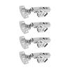 4Pcs Frame Hinge Set Stainless Steel Rust Proof Low Noise Cabinet Hinge for Wooden Door Wardrobes