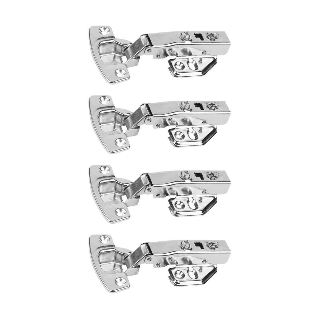4Pcs Frame Hinge Set Stainless Steel Rust Proof Low Noise Cabinet Hinge for Wooden Door Wardrobes