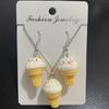 New Fashion Jewelry, Cute Design Cone Pendant Earrings, Sweet Temperament Necklace Two-piece Set