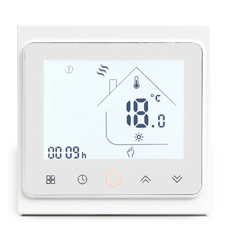 Smart WiFi Thermostat for Electric Floor Heating Systems with Touch Panel 5+2 Programmable Cycles and Dual Sensor Monitoring