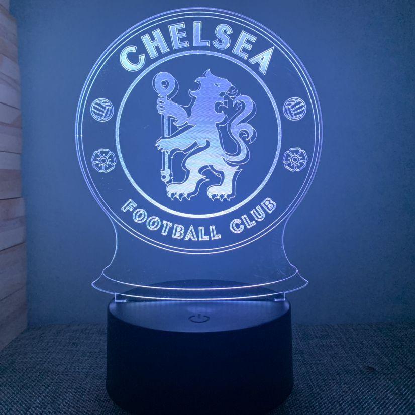 3d Led Acrylic Night Light Football Club Touch Table Desk Lamp 7 Colour Gifts