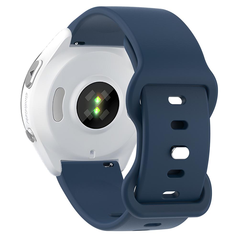 Universal 18mm Solid Color Silicone Strap Butterfly Shape Buckle Smartwatch Band