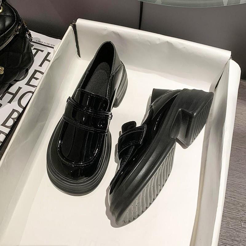 New Vintage British Style Women's Flats Versatile Jk Small Leather Shoes Summer Season Comfortable Slip-on Loafers