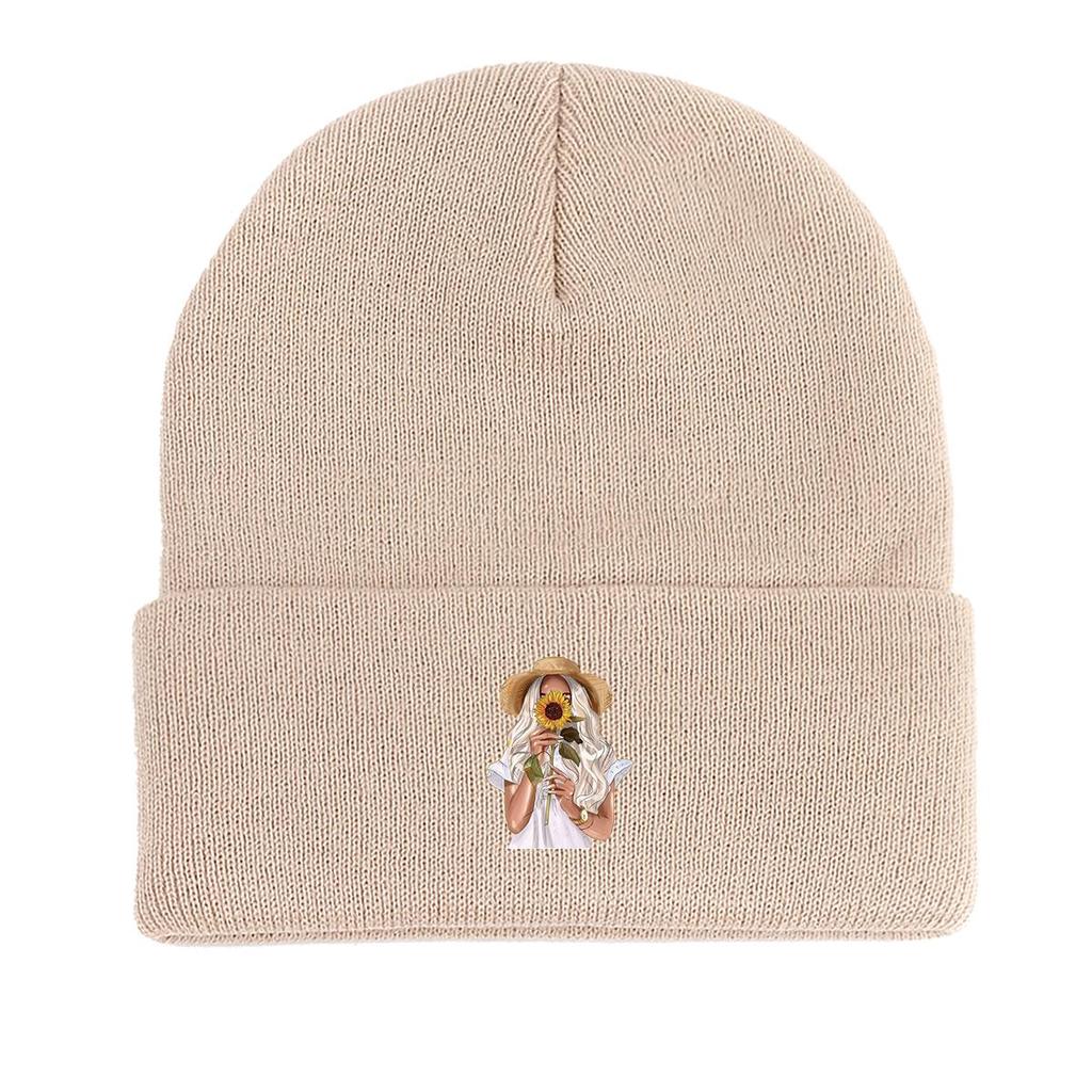 Freizeitkleidung Warme Wintermützen Stricken Damenmützen Winddicht Einfarbig Leicht Dehnbar Skullies Beanies Kopfbedeckung