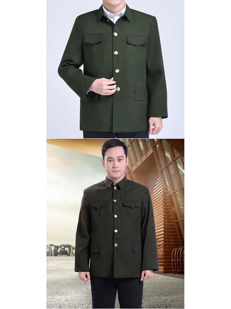 Men's Zhongshan Suit: Autumn/Winter Casual Wear for Middle-Aged and Elderly