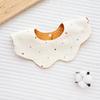 Ins Double-sided Cotton Waterproof Bib Crepe 360-degree Rotating Saliva Towel Children's Breathable Gauze Baby Bib