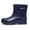 Men's Short Rain Shoes Non-slip and Waterproof Fashion Rain Boots Fleece Thermal Rubber Shoes Kitchen Work Short Tube Water Shoe Cover Shoes