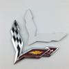 2pcs ABS Car Front Emblem Rear Trunk Badge Sticker for Chevrolet Corvette Logo Aveo Cruze Malibu Captiva Trax Niva Captiva