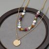 Fashionable, Personalized, Simple, Versatile, Bead Double Layered Chain Necklace, Versatile, High-end, Collarbone Chain