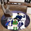 1pc Hunter x Hunter Anime Cartoon Design Round Carpet for Office Chair Mat, Non-Slip Rug Suitable for Home Decor, Living Room, Bedroom, Game Room, Fes