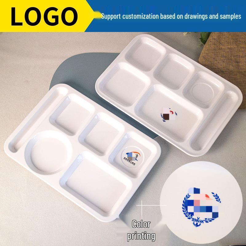 ZJ A5 High-Temp Melamine 10-inch 3-Compartment Dinner Plates (Pack of 10)
