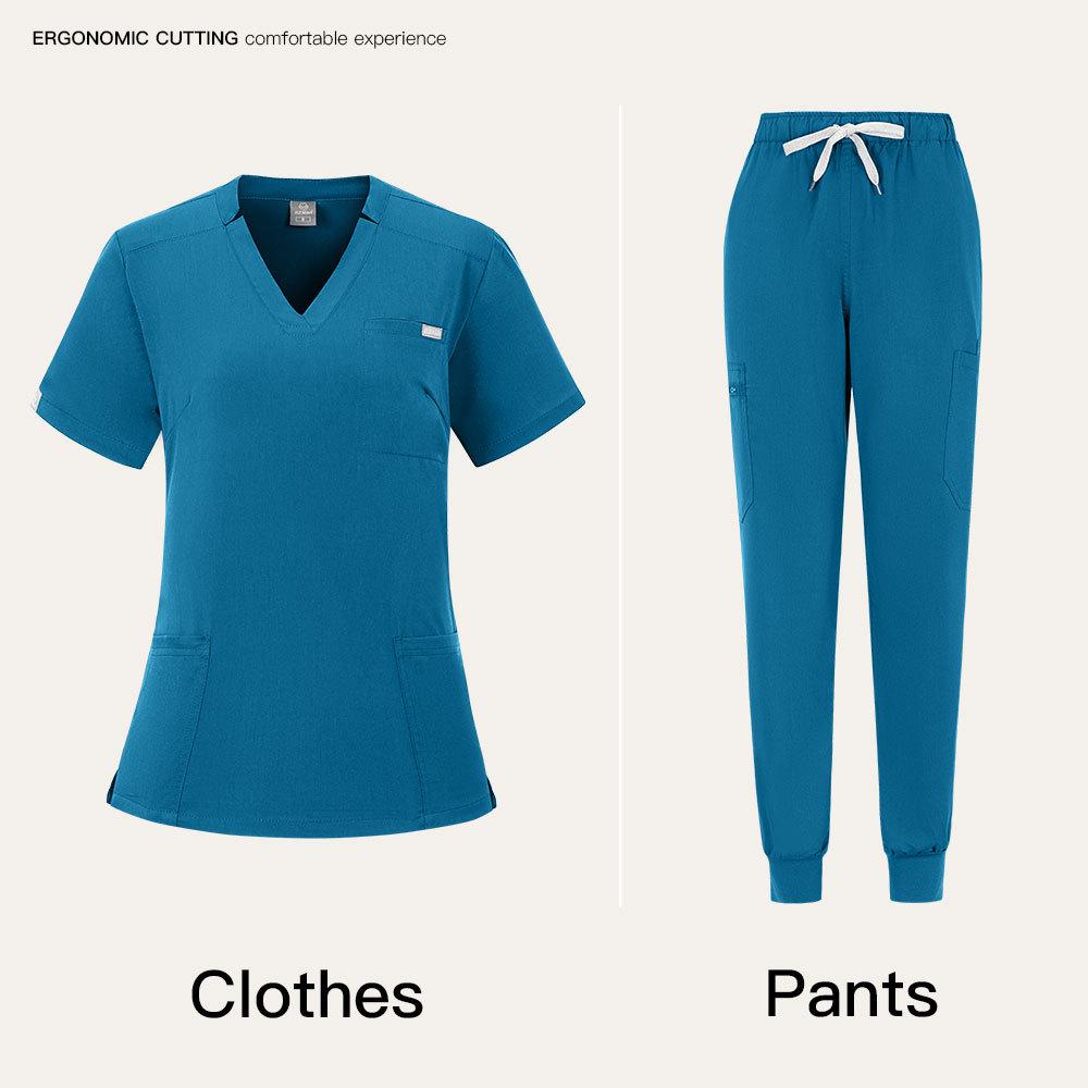 Unisex Sweat-Absorbent Breathable Dental & Beauty Salon Medical Scrub Suit