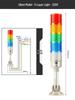 24V LED Multi-layer Three-color Signal Tower Light with Sound Alarm