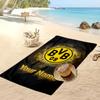 Borussia Dortmund Personalisiertes Bedrucktes Strandtuch Fußballlogo Unterstützung Benutzerdefinierter Name Text Absorbierendes Handtuch Für Sport Reisen Besonderes Geschenk