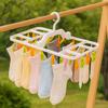 Foldable Underwear Drying Rack Plastic Laundry Clip Multifunctional Clothes Hanger  Bathroom