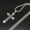 Cross oil drop men's titanium steel necklace, domineering fashion couple pendant, male and female student accessories