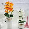 Simulation Magnolia Flower Artificial Potted 7 Head Home Office Living Room Table Centerpiece Wedding Faux Floral Plants Bonsai Indoor Outdoor Desktop