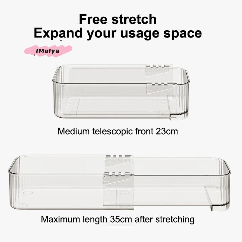 M-Expandable Drawer Organizer And Storage Bins Plastic Divider Box For Kitchen Flatware Makeup Tray Bathroom Office Holder