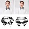 Modern Black White Striped Faux Collar Insert Detachable Collar False Lapel Blouse Collar False Collar Fashion Statement