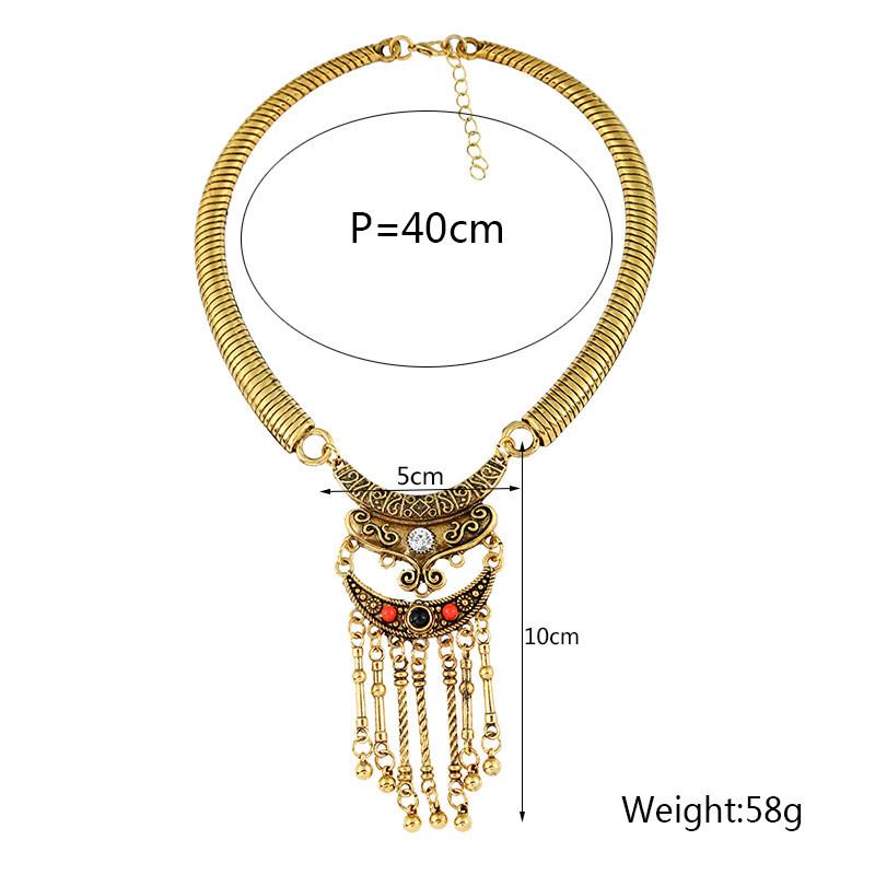 Retro Alloy Geometric Choker Necklace With Dazzling Zirconia For Men And Women