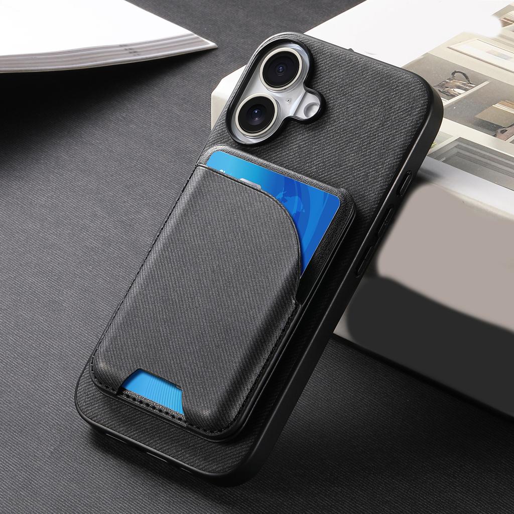 Anti Shock Magnetic Phone Case With Card Slot Premium Textured PU Leather Slim Protective Cover For Secure Everyday Use