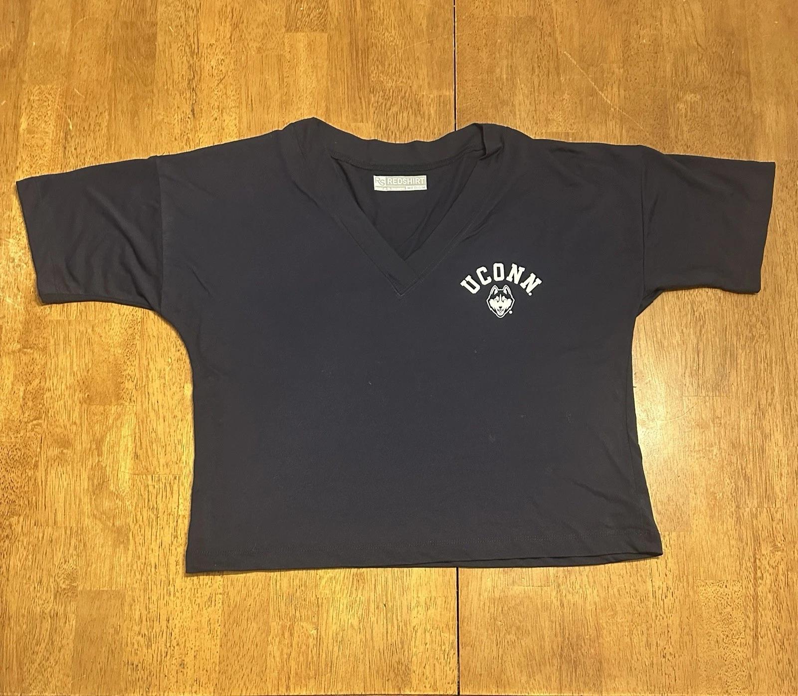 UConn Huskies Navy Blue Women’s Crop Shirt Medium XL