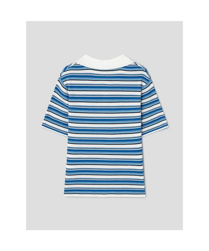 8seconds Collared Short Sleeve Pullover Blue