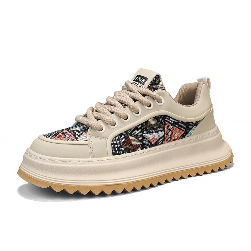 Fashion luxury Men's baseball shoes Platform Leather letter waterproof Male sneakers comfort non-slip Running shoes