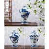 31cm Jingdezhen Ceramic Vase Imitation Official Kiln Crack Glazed Dragon Pattern Vase Flower Arrangement Chinese Home Living Roo