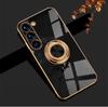 For Samsung Galaxy S23+ Case Precise Cutouts 6D Electroplating TPU Phone Cover with Ring Holder