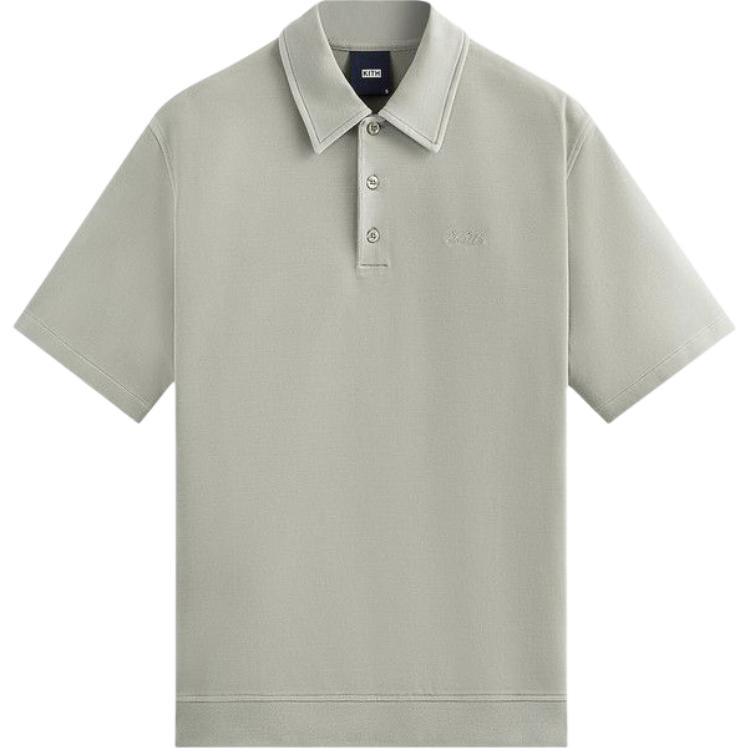 

Kith Interlock Graham Polo Haze Men Tops Grey KHM031078-335 XL