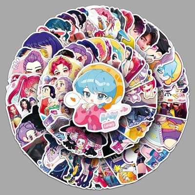 Adesivi Anime Cacciatore di Demoni - 100 Fogli Impermeabili per Fai da Te, Casco, Power Bank e Decorazione Diario.