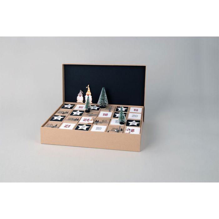 Calendrier de l'avent en papier mâché 26 x 38 cm