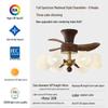 Chinese Retro Cream Ceiling Fan with Light for Study, Bedroom & Restaurant