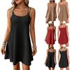 Womens  Cover Up Beach Vacation Tank Dress Eyelet Spaghetti Strap Summer Sundress