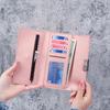 Korean Style Women's Minimalist Tri-Fold Wallet & Card Holder