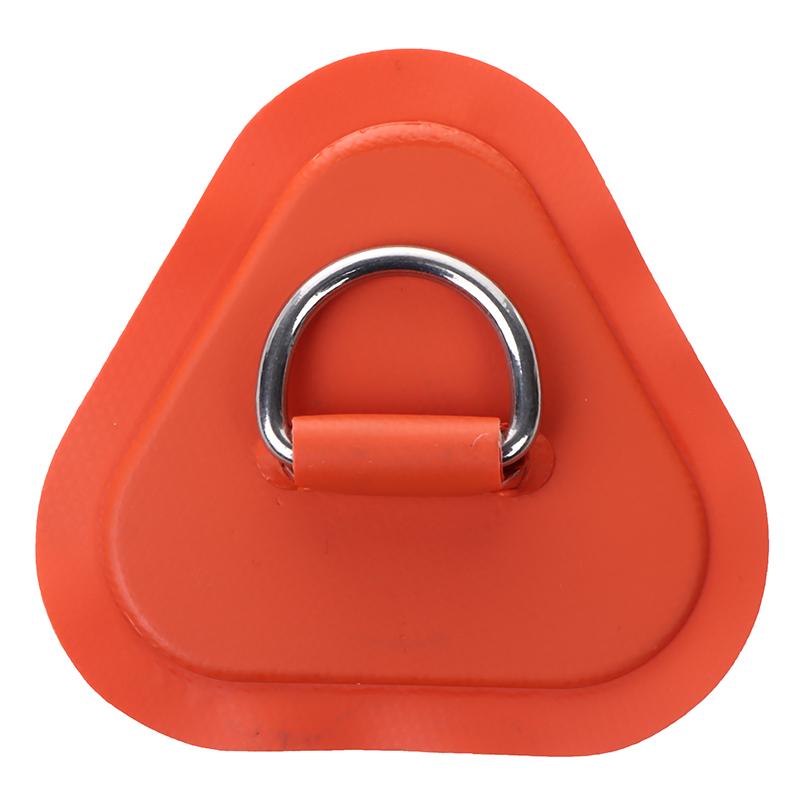 1Pc Surfboard Dinghy Boat Pvc Patch With Stainless Steel Triangle D Ring Patch Inflatable Boat Patch Canoe Deck Rigging Sup