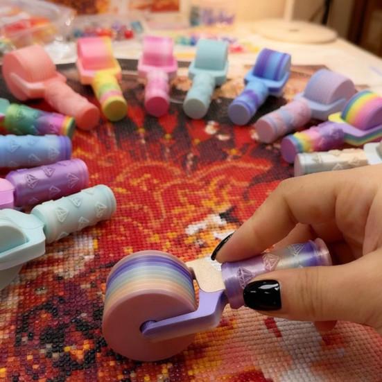 Diamond Art Roller DIY Bastelwerkzeug Strass Stickerei Pressroller Abnehmbar Einfach zu Greifen Handroller für Diamond Art Projekte Liebhaber