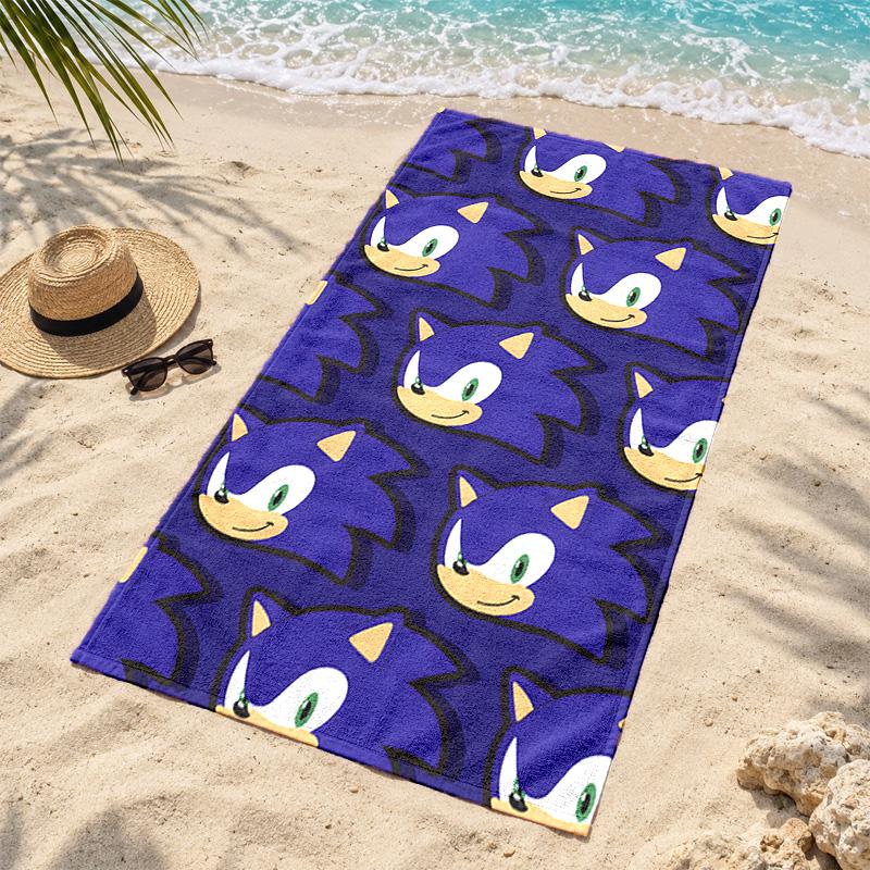Sonic Microfiber Beach Towel Quick Dry Sand Free Lightweight Beach Towels for Travel Swimming Camping