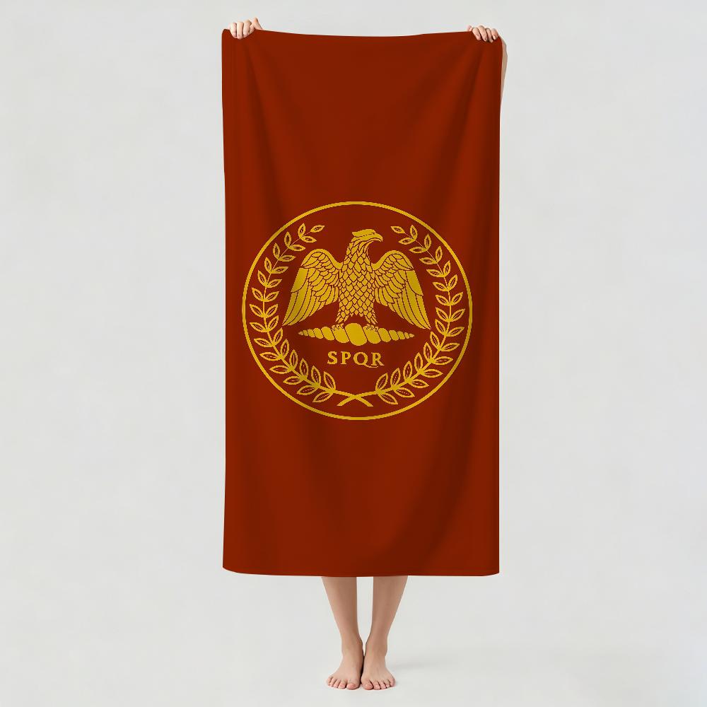 Fashion print SPQR Towel Drying Bath Towel Applicable To Light Swimming Camping Yoga Beach Out