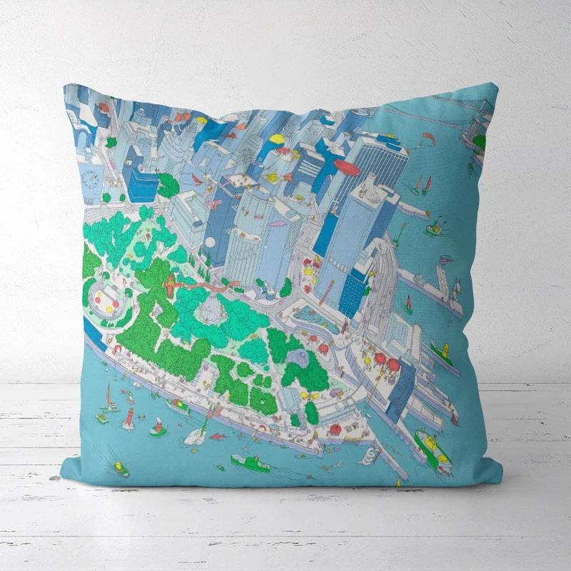 A DropShipping Christmas Pillowcases  Home Decor Printed Cushion Cover Decorative Boho High-end Royal High Quality Europe