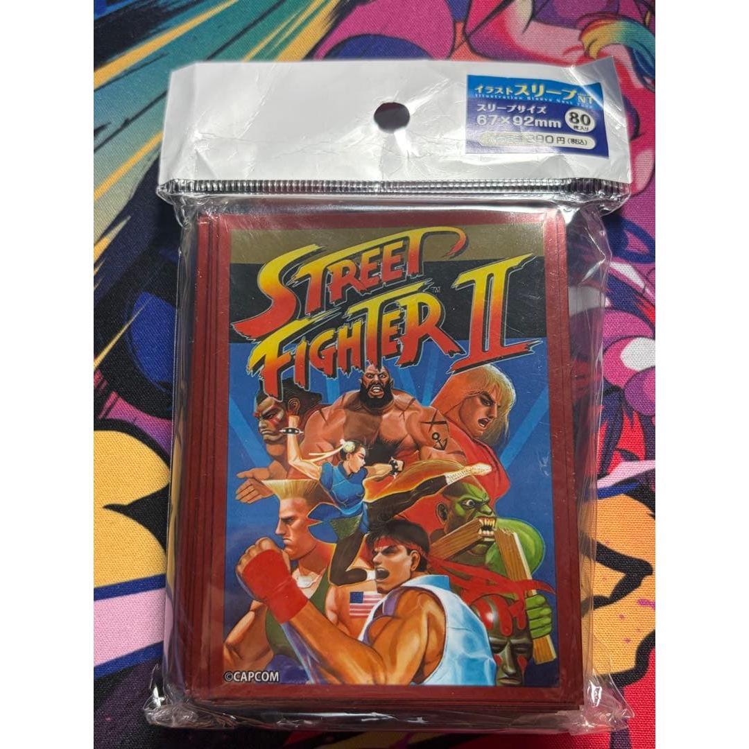 Used Rare item Street Fighter II sleeves 80 pieces