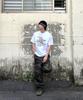 QUTON Patterned Oversized Heavy Short Sleeve T-Shirt
