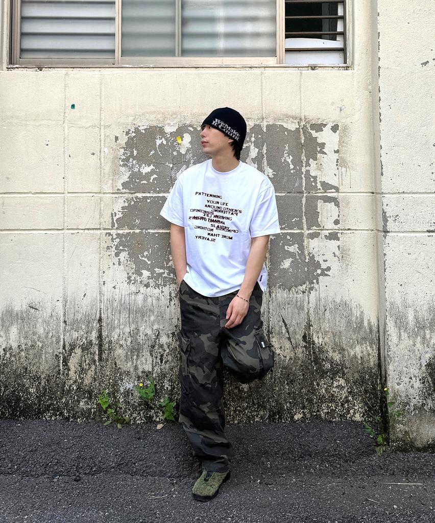 QUTON Patterned Oversized Heavy Short Sleeve T-Shirt