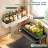 Kitchen Sink Organizer Drain Rack Self-draining Shelf Sponge Holder Dishcloth Faut Storage Soap Drainer Kitchen Acssories