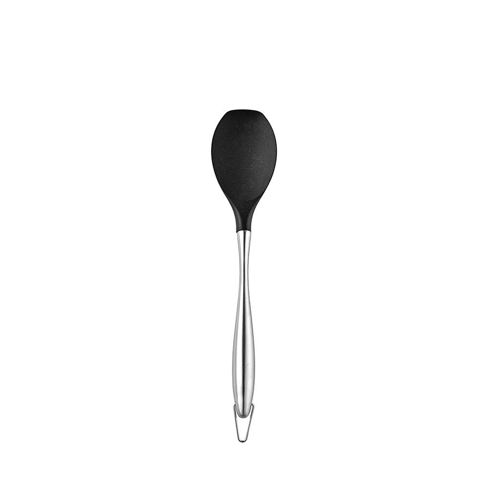 12-Piece Stainless Steel & Silicone Kitchen Utensil Set with Storage Bucket: Spatula, Spoon, Whisk Set
