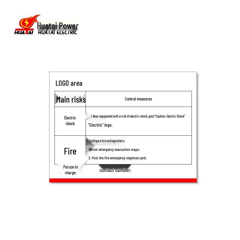 HUATAI HT-FSN-B16 Power Hazard Control Safety Sign